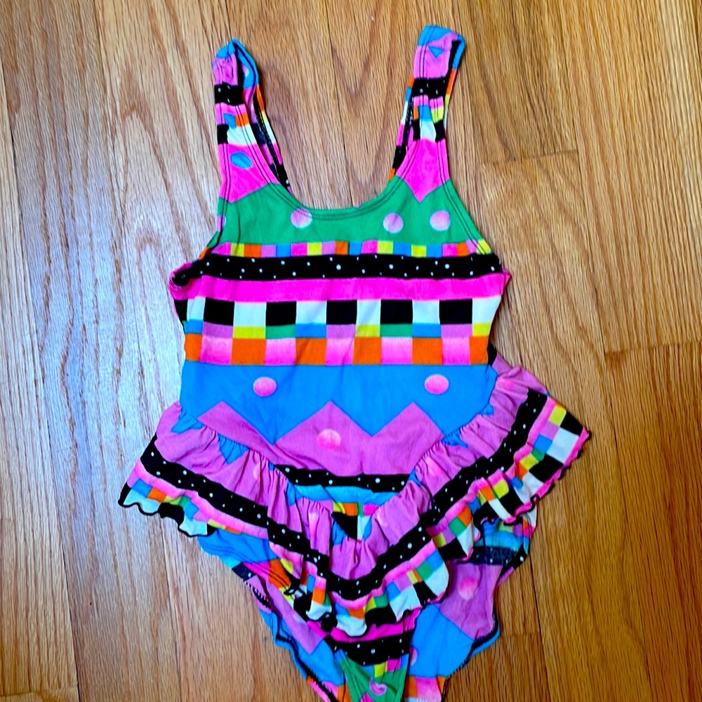 One piece colorful one piece swim suit girls 8-10